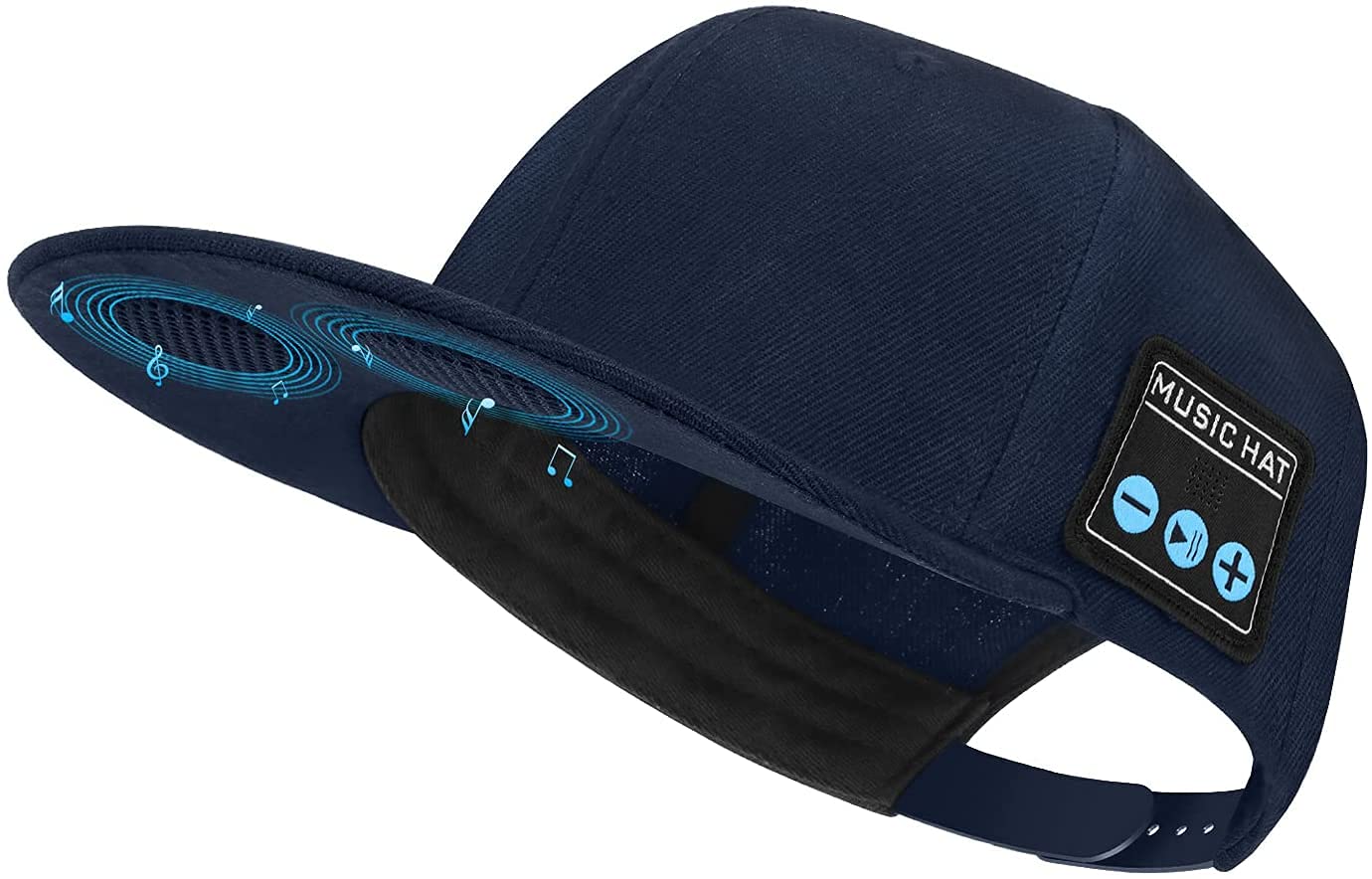 YonTune Music Cap with Bluetooth Speaker Adjustable Bluetooth hat with Wireless Smart Speaker Outdoor Sports Baseball Cap is The Best Gift for Men/Women/Boys/Girls (Blue)