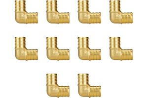 Pex Fittings 3/4 Inch, SUNGATOR 10 PCS 3/4 Pex Elbow 90, No Lead Brass, ASTM F1807