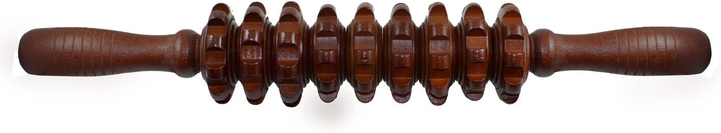 *CHRISTMAS GIFT SALE* Wood-Relief 2 Massage Roller Stick by Purelief: The Perfect Massage Roller To Relieve Aching Muscles or for Pre-Workout Loosening with FREE E-Book BONUS