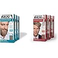Just For Men Mustache & Beard, Beard Dye for Men with Brush & Easy Comb-In Color Mens Hair Dye, Easy No Mix Application with Comb Applicator - Sandy Blond, A-10, Pack of 3