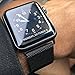 SIRUIBO Band Compatible for Apple Watch 42mm, Stainless Steel Mesh Milanese Loop with Magnetic Closure Replacement Wristband Bracelet Compatible for Apple Watch iWatch Series 3/2/ 1, Black