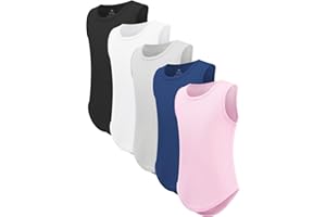 Celfaeree 5 Packs Girls Athletic Tank Tops Active Dry Fit Tank Top for Girls Dance Yoga Workout Tops for Exercise