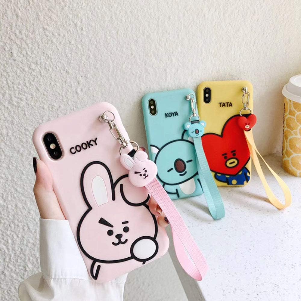 SFJUL phone case Cartoon Silicon Phone Case K-POP Bangtan Korean TATA COOKY KOYA For IphoneXsMax/iphone7/8plus-For iphone 6s plus-KOYA