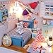 Flever Dollhouse Miniature DIY House Kit Creative Room with Furniture for Romantic Valentine's Gift (Romantic Summer Day)