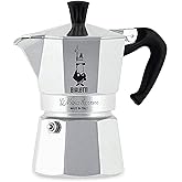 Bialetti Moka Express 1-Cup (2 Oz - 60 Ml) Aluminum Stovetop Espresso Maker, Silver