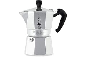 Bialetti - Moka Express: Iconic Stovetop Espresso Maker, Makes Real Italian Coffee, Moka Pot 1 Cup (2 Oz - 60 Ml), Aluminium, Silver