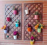 GIOVARA Metal Flower Pots 10 Colours Hanging Planters 17x10x8cm (10 Pcs) view 3