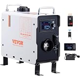 VEVOR Diesel Heater, 2KW 12V/24V All in One Diesel Air Heater with Bluetooth APP Control, Remote Control and Display Screen,