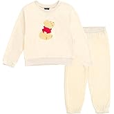 Disney Junior Lightweight Ribbed Velour Sweatshirt and Jogger Pants Outfit Set Infant to Big Kid Sizes (12 Months - 14-16)