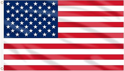 AhfuLife USA Flag 5ft x 3ft Double Sided with Brass Eyelets 150x90cm