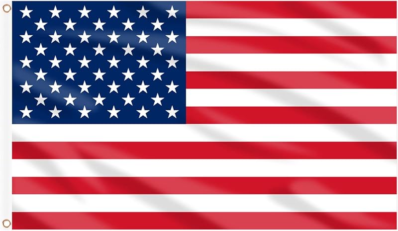 AhfuLife USA Flag 5ft x 3ft Double Sided with Brass Eyelets 150x90cm