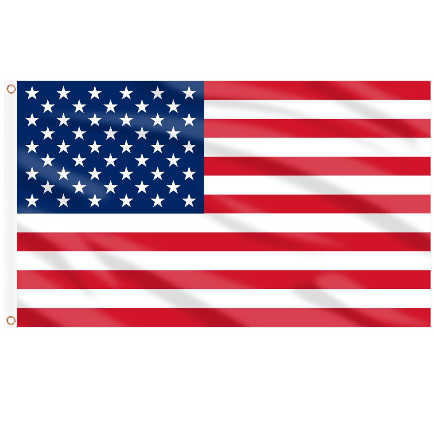 AhfuLife American USA Flag 5ft x 3ft for 4th July Decorations, 1pcs Large America Flags - Double Side with Brass Eyelets for Memorial Day Independence Day Veterans Day Party Decorations — image 1
