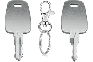 KLIVYA Metal 007 002 Luggage Master Key:A Compatible Replacement Key for Luggage,Bags Locks,Silver,Pack of 2