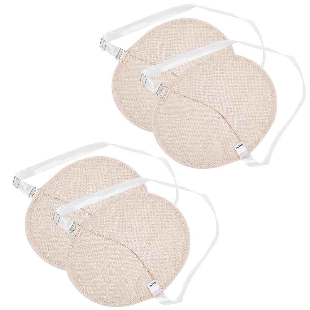 GORGECRAFT 2 Pair Underarm Sweat Pads Reusable Summer Armpit Sweat Absorbing Guards with Shoulder Strap Washable Anti-Perspiration Absorbent Deodorants Patch Shields for Women and Men Antique White