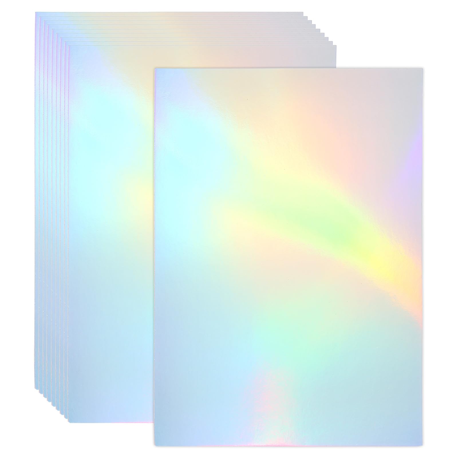 PATIKIL 11"x8.5" Holographic Cardstock, 20 Pack Metallic Iridescent Mirror Paper Foil Board Reflective Sheets for Scrapbook Poster DIY Craft, Style 1