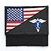 SpaceAuto 3D Embroidered American Flag w/ Paramedic Medic Tactical Morale EMT EMS Badge Patch 3
