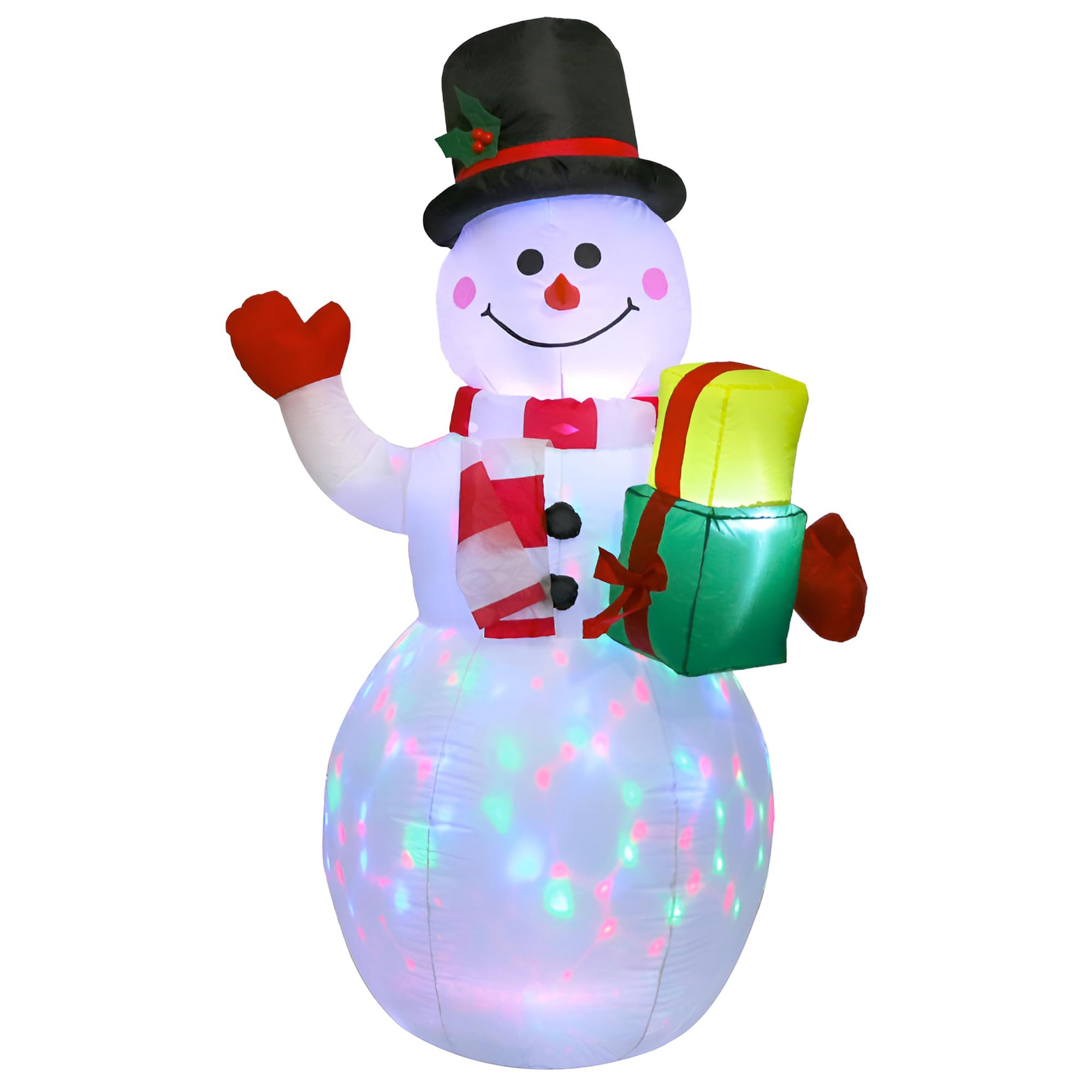 Christmas Inflatables Outdoor Decorations, 5 FT Christmas Snowman with Bright Lights, Christmas Blow Up Yard Decorations Lawn Garden Indoor (Snowman)