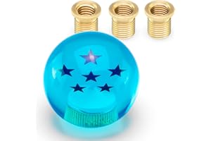 EZAUTO WRAP Blue 6 Star Universal Dragon Shifter Knob Ball 54mm Z with Adapters Will Fit Most Cars