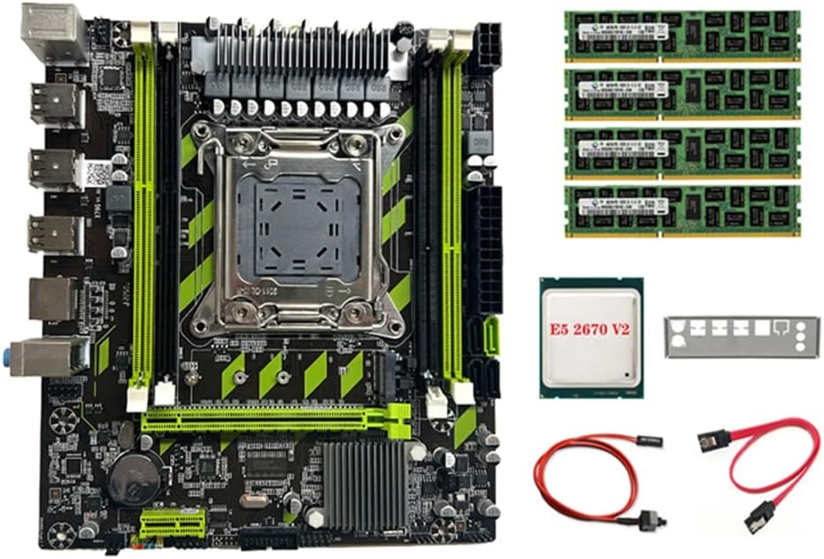 Wresetly X79G LGA2011 Motherboard E5 2670 V2 CPU 16GB DDR3 RAM M.2 NVME