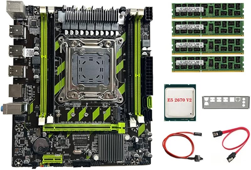 Wresetly X79G LGA2011 Motherboard E5 2670 V2 CPU 16GB DDR3 RAM M.2 NVME
