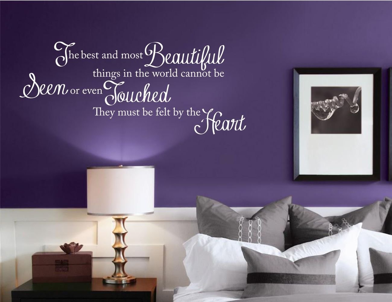 LOVE FELT BY THE HEART BEDROOM WALL ART QUOTE STICKER DECAL MURAL VINYL TRANSFER WSD406