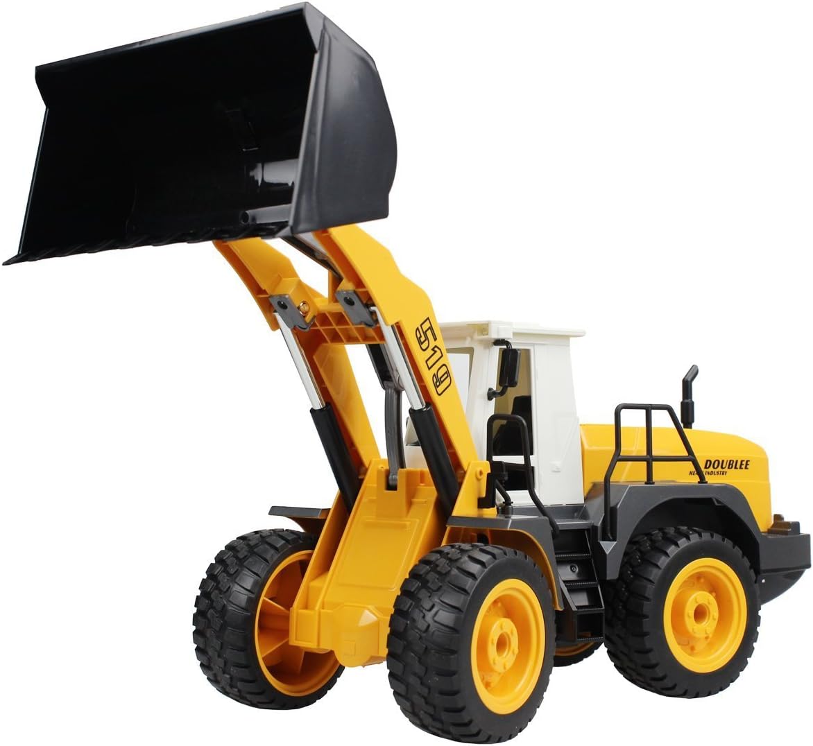 Hugine 6 Channel 4 Wheel Loader Remote Control Bulldozer Truck Toy
