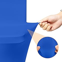 2 Pack 4 Feet Royal Blue Spandex Tablecloth for