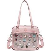 Oxford Ita Bag Crossbody Shoulder Bag Satchel Messenger Backpack Multi-Purpose Pins Display