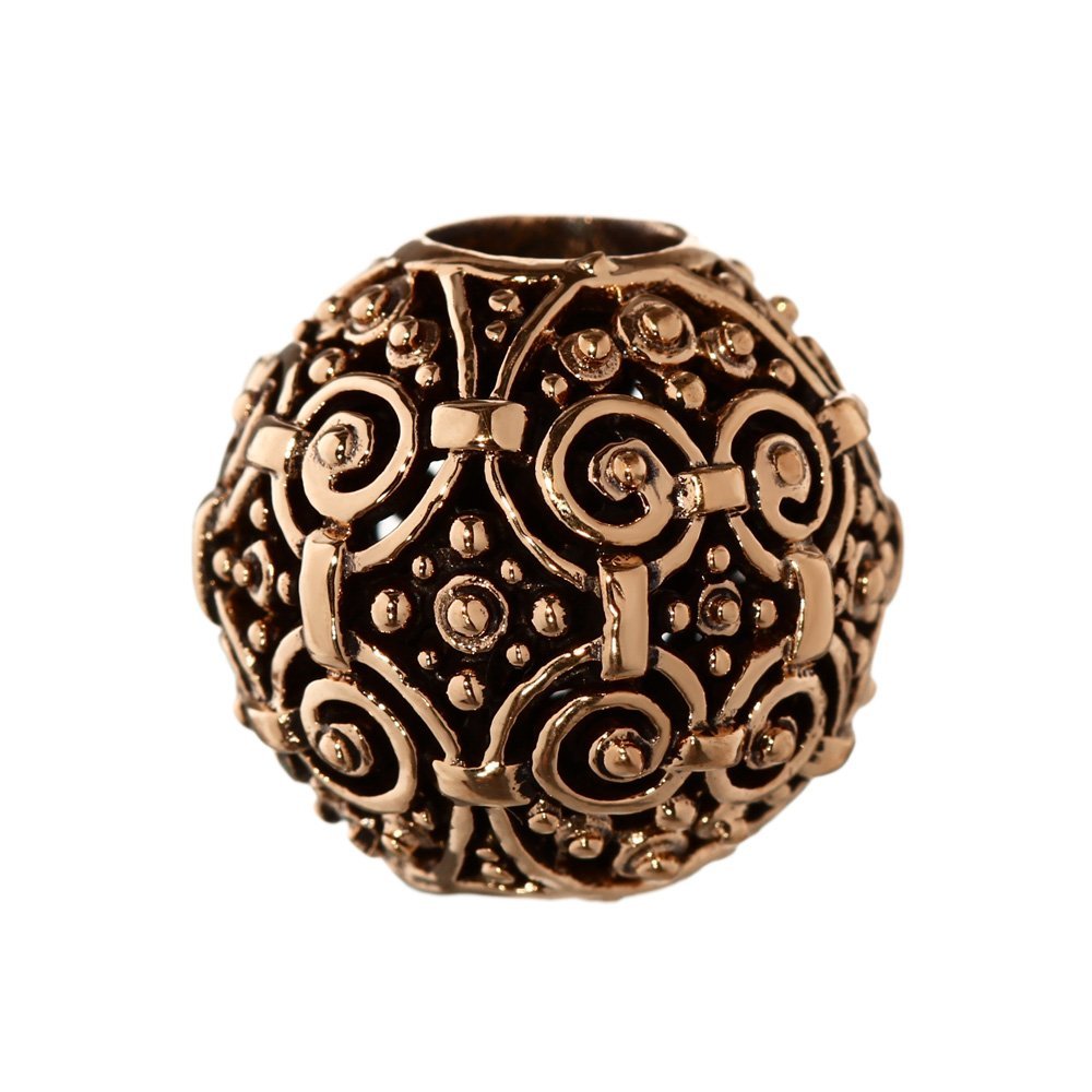 NKlaus Large Viking Bead ASKUR Bronze Curling Bead 6421
