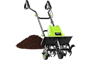 STEELITE 16-Inch Corded Electric Tiller, 13.5 Amp Powerful Garden Cultivator for Soil Preparation and Landscaping – Lightweight, Durable, and Easy to Use