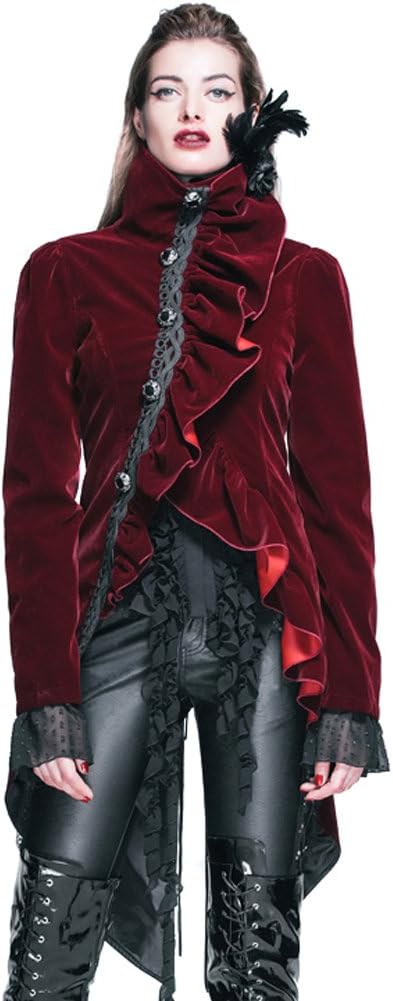 HaoLin Gothic Clothing Punk Jacket Victorian Steampunk Coat Cyberpunk Renaissance Costume