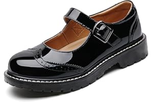 XMM Mary Jane Shoes Women Mary Janes Flats Ladies Oxford Shoes for Women Comfort Leather Round Toe Non-Slip Dressy Casual Cute Girls School Work Shoes