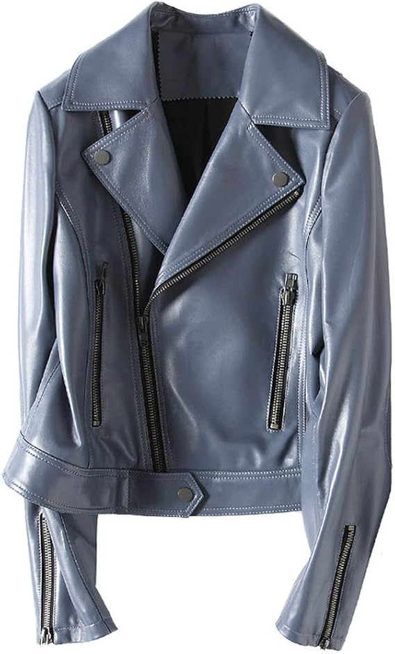 Amazon ライダースジャケット レディース ダブル 本革 ラムレザー レザージャケット 革ジャン 大きいサイズ コート ジャケット 通販