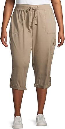 terra & sky women's plus cargo capri