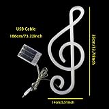 ENUOLI Musical Note Neon Sign Blue LED USB Battery Night Light view 6