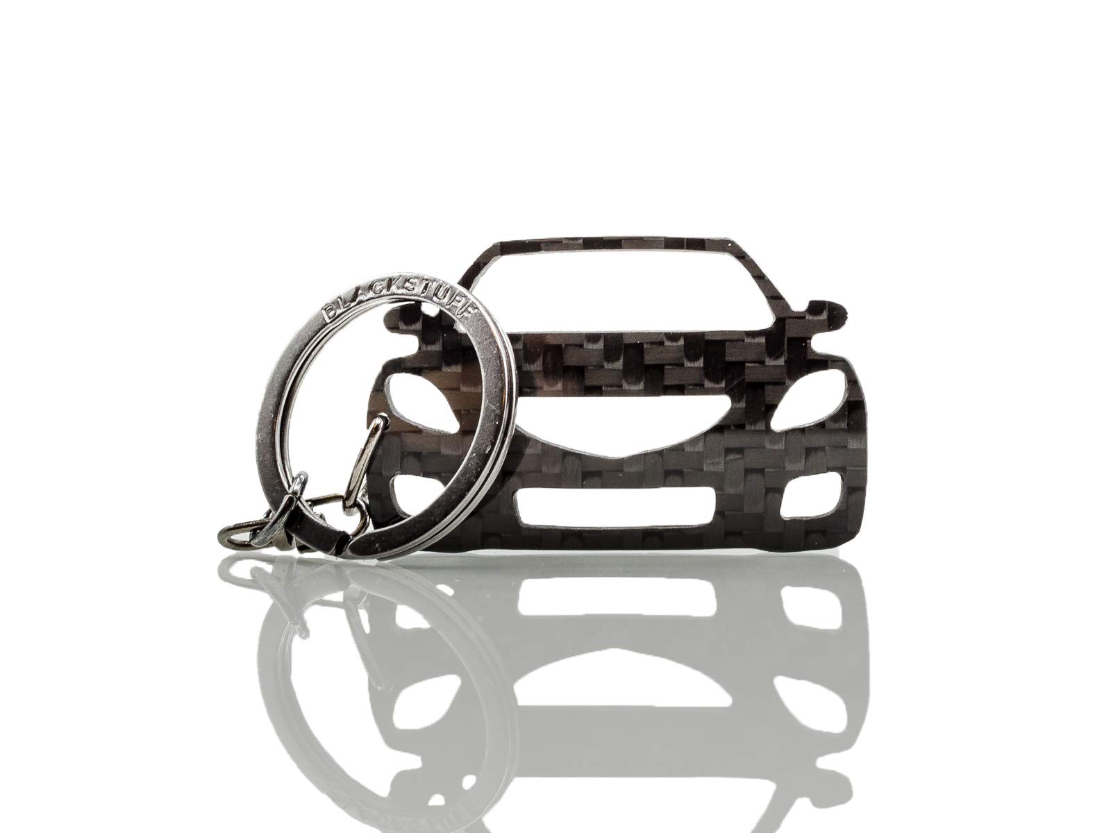 BlackStuff Carbon Fiber Keychain Keyring Ring Holder Compatible with 6 2007-2012 MPS BS-639