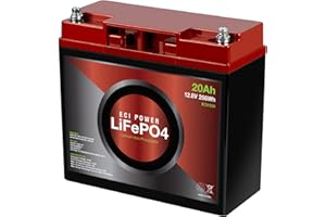 ECI Power 12V 20Ah Lithium LiFePO4 Deep Cycle Rechargeable Battery | 2000-5000 Life Cycles & 10-Year Lifetime | Built-in BMS | Perfect for RV, Solar, Marine, Overland, Off-Grid Applications