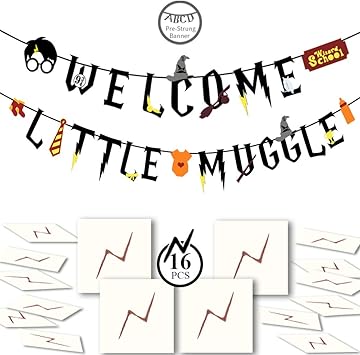 Amazon Com Yohold Baby Shower Banner And Lightning Bolt Tattoos