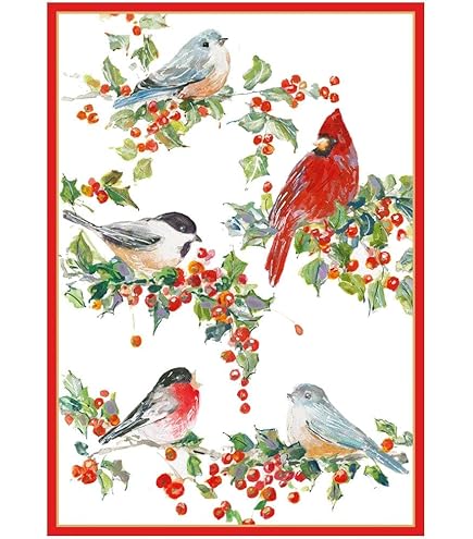 Birds of a Father  “Winter Holiday” Amazon.com : HOLIDAY PEAK Birds with Hats Christmas Card Set