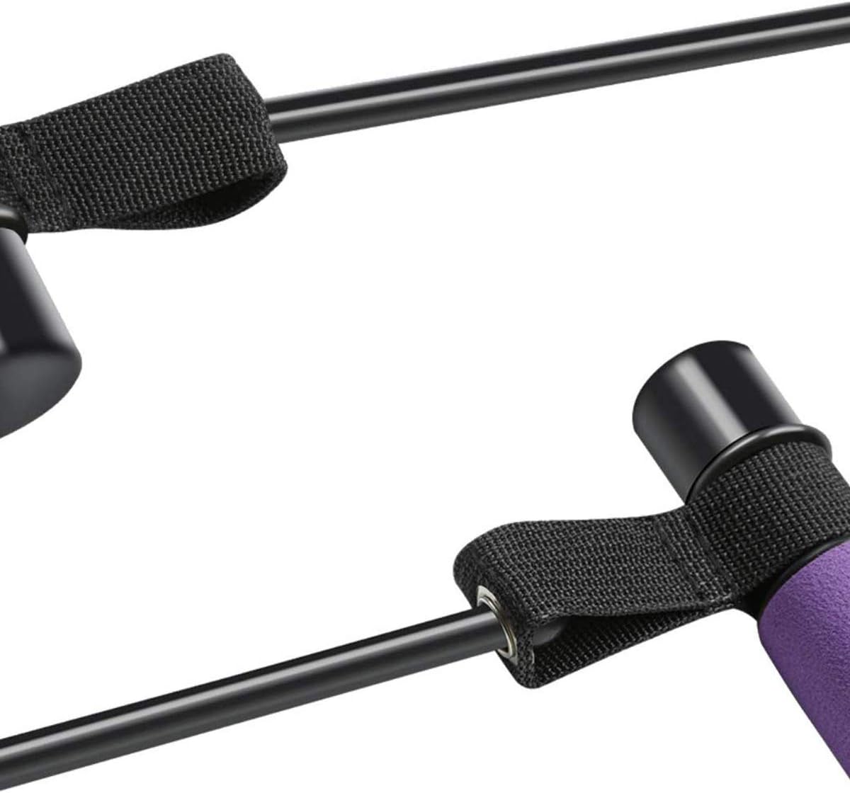 Harkkey Yoga Pilates Bar Kit Portable Exercise Resistance Band Stick Muscle Toning Bar Home Fitness Gym Stretch Sit-Up with Foot Loop for Total Body Workout (Purple) : Sports & Outdoors