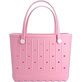 CXY Rubber Beach Bag EVA Waterproof Tote Bags Washable Sand-proof Travel Handbags for Pool Boat Groceries Work Sports