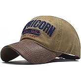 Men's Distressed Vintage Baseball Cap Sun Hat Driver Cap Washed Trucker Hat with PU Leather Front