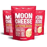 Moon Cheese Get Pepper Jacked Cheese Bites, 2 Ounce (3-Pack) | Crunchy Keto Friendly Protein Rich Cheese Snack made with 100% Real Cheese, Gluten Free, High in Calcium