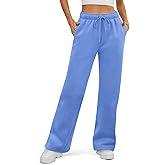 ATHMILE Womens Sweatpants 2026 Fall Baggy Wide Leg Sweatpant Fleece Lined Straight Leg Sweat Pants