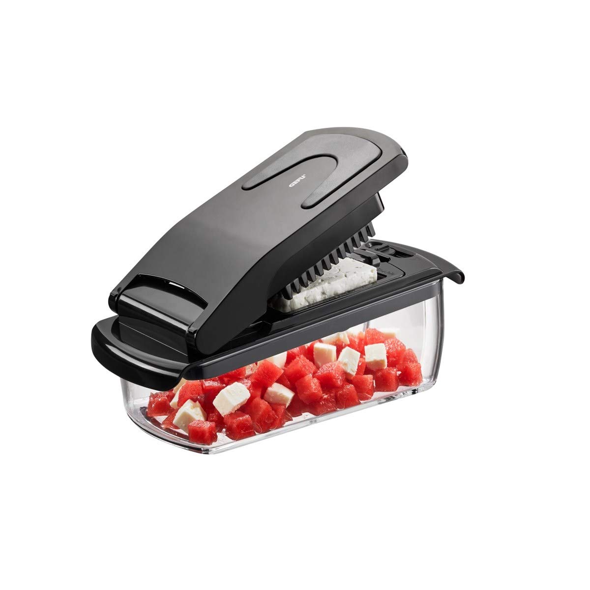 GEFU TREPPO Cube Cutter & Pen - for Fruits & Vegetables, Fries, Feta Cheese