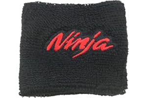 iTobest Motorcycle Brake Reservoir Sock Fits For Kawasaki Ninja ZX6R ZX10R ZX9R ZX12R ZX14R 300 400 650 1000 - Reservoir Sock Cover (Black and Ninja Red)1 Pack