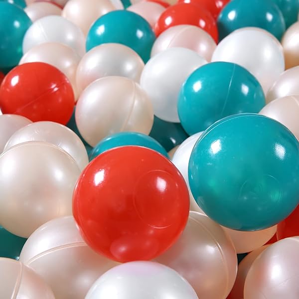 HEOPEIS SOFT PLASTIC BALL PIT BALLS, 100 200 500PCS PLASTIC BALLS FOR KIDS, CRUSH PROOF STRESS BALLS FOR BABY TODDLER BALL PITS PLAY TENT, POOL,BIRTHDAY PARTY DECORATION