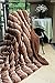 Tache 63 X 90 Inch Elegant Golden Dark Brown Faux Fur Super Soft Warm Sherpa Throw Blanket, Twin Size