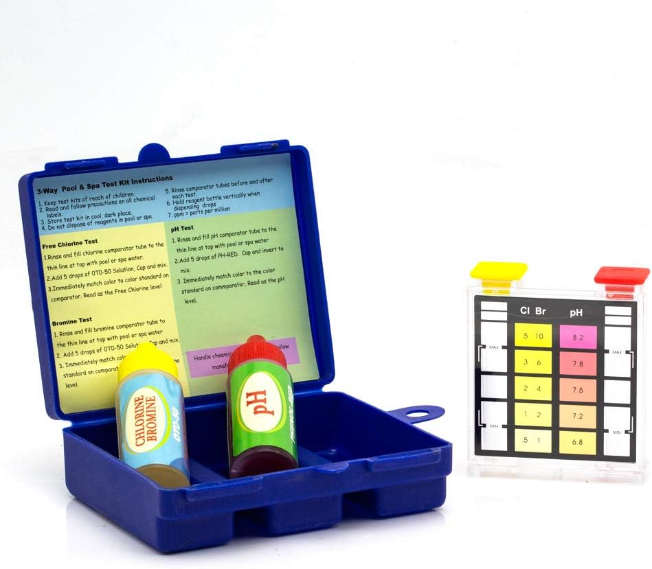 Swimming Pool Spa Water Chemical Test Kit for Chlorine and