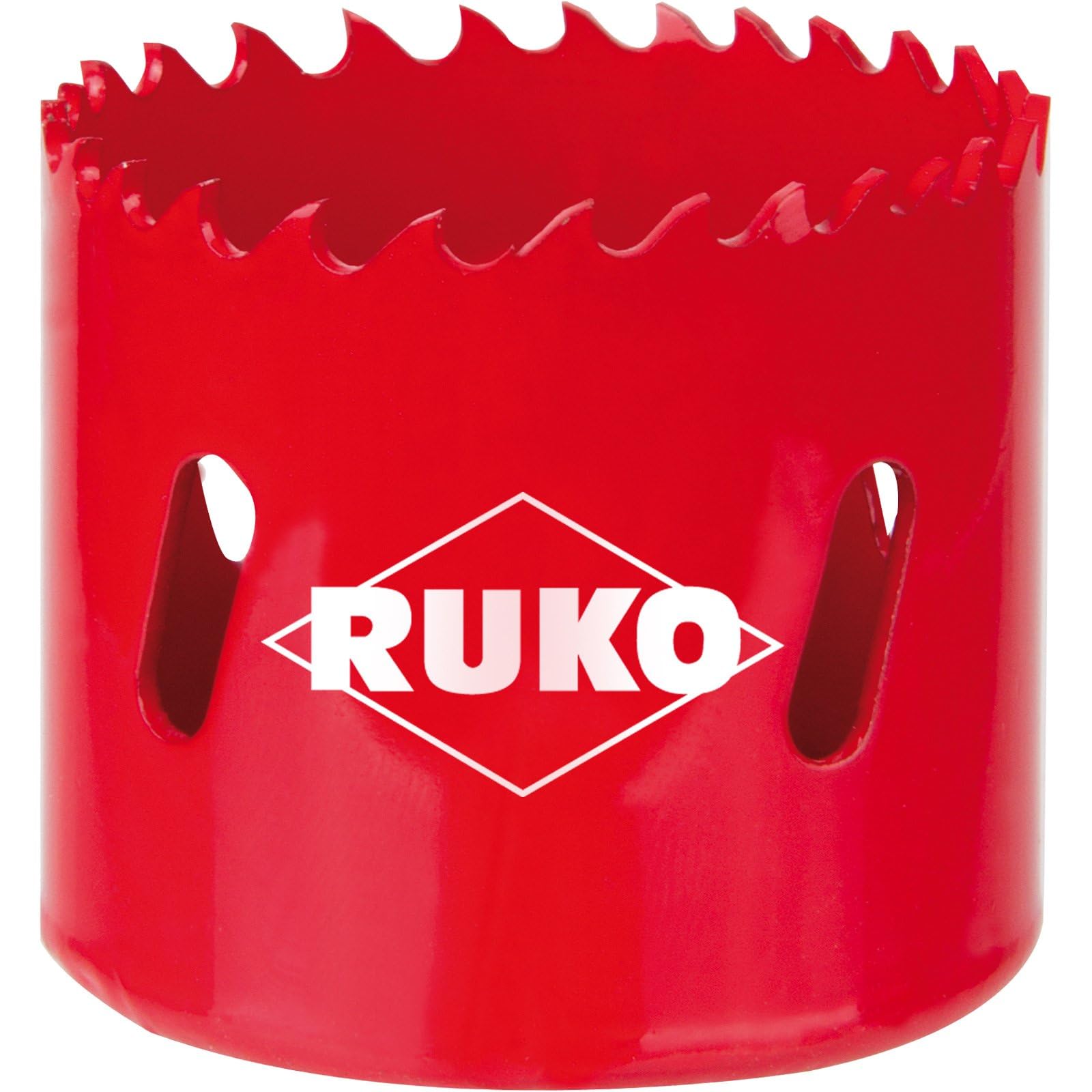 Ruko HSS Bi-Metal Hole Saw with Varied Toothing, Red Finish, 59.0 mm Diameter, R106059